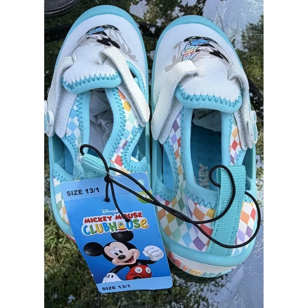 Disney Mickey Mouse Clubhouse Toddler Water Shoes Size 13/1 Aqua Surf Beach NWT